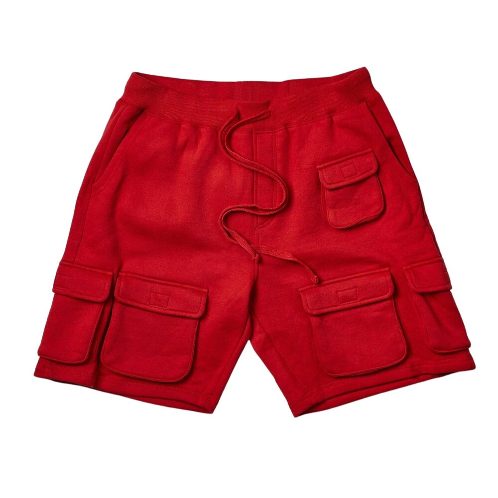 Reason Fleece Cargo Shorts Men’s Large Red Utility